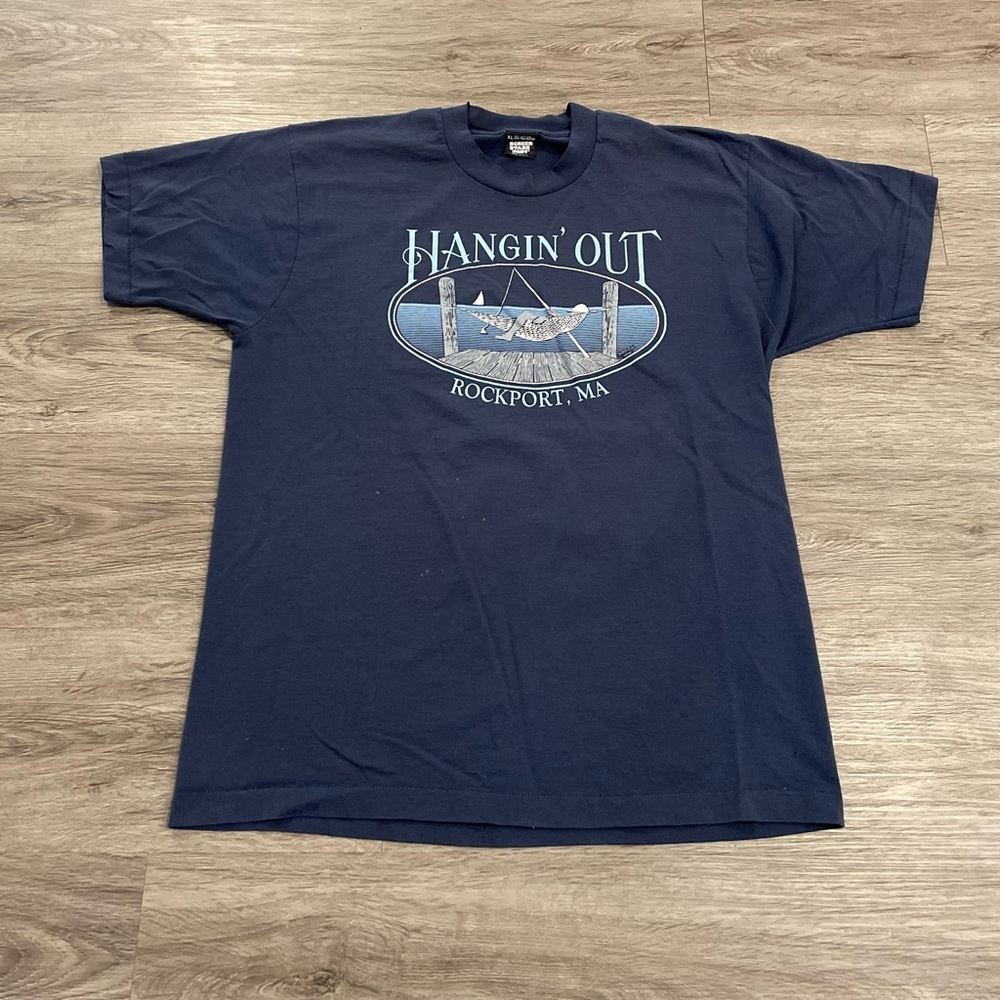 Vintage 1990 Rockport Massachusetts Beach Shirt, Made in USA